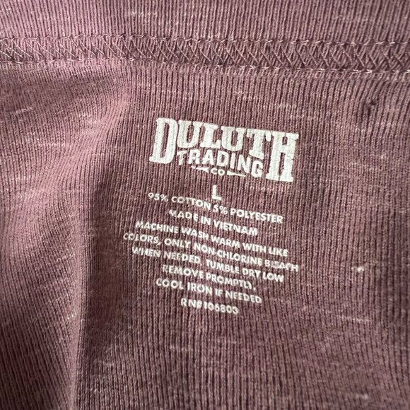 Duluth Trading Maroon‎ Heather Short-Sleeve Cotton Crewneck T-Shirt Size L - Picture 10 of 10